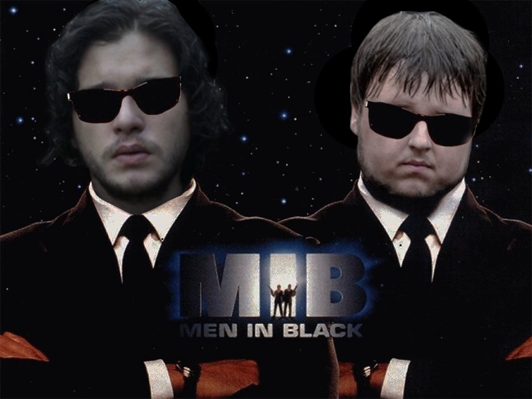 Jon Snow and Samwell Tarly in Men In Black