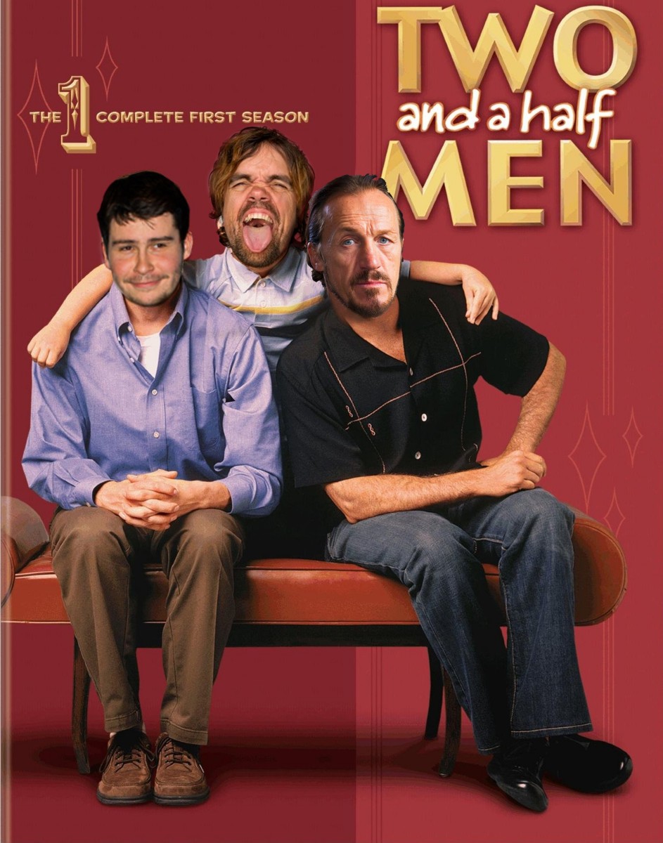 Tyrion Bronn and Podrick in Two and a Half Men